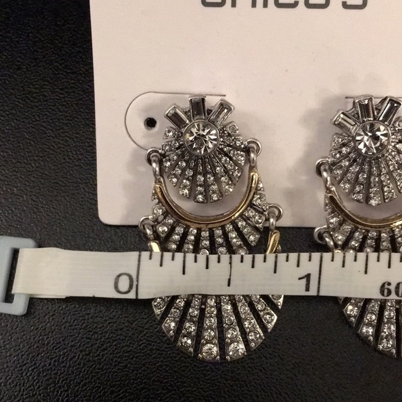 Chicos Art Deco Crystal Earrings
